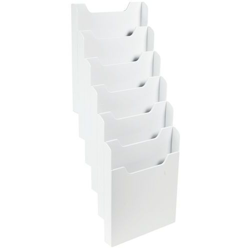 Trieur Mural A4 Vertical 6 Cases - Gris Lumière