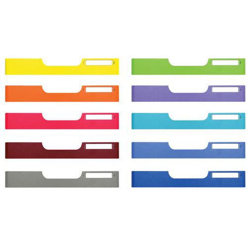 Set de 10 frontons A4 taille normale (coloris assortis) MODULODOC Set de 10 frontons A4 taille normale (coloris assortis) MODULODOC