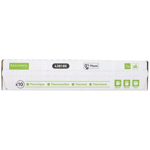 Bobine pour tickets de caisse 1 pli thermique sans PHENOL Bobine pour tickets de caisse 1 pli thermique sans PHENOL