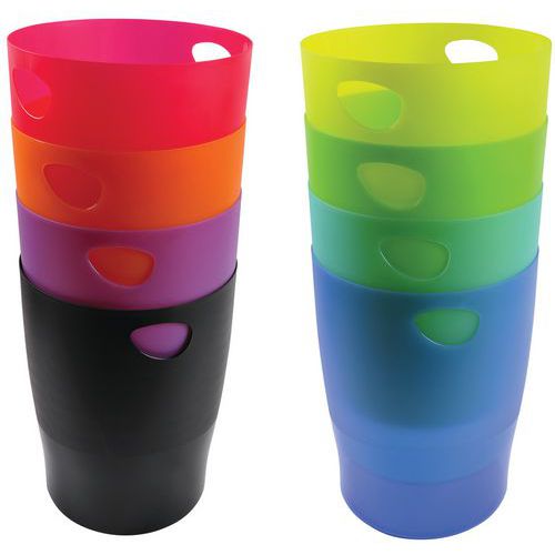 Corbeille à Papier 15 Litres Ecobin Couleurs Assorties