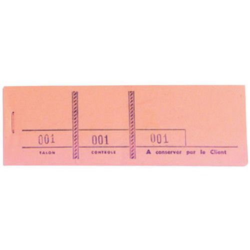 Bloc Passe-partout 100 Feuil. Num De 3 Volets 48x15cm Rouge