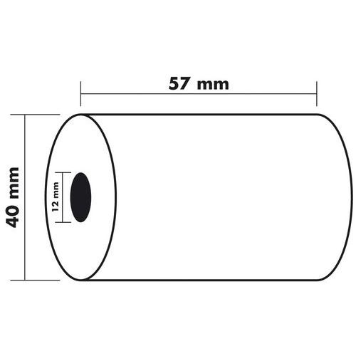 Bobines Pour Tickets De Carte Bancaire 57x40x12x8 - 2 Plis