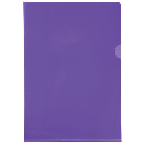 Etui Carton 100 Poch. Coin Pvc Lisse Hr 13/100e A4 Violet