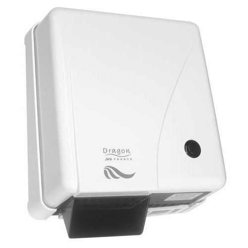 JVD - Sèche-cheveux mural Dragon Blanc - 2100W - Débit 300m³/h - ABS IK10 - Idéal Salle de Bain
