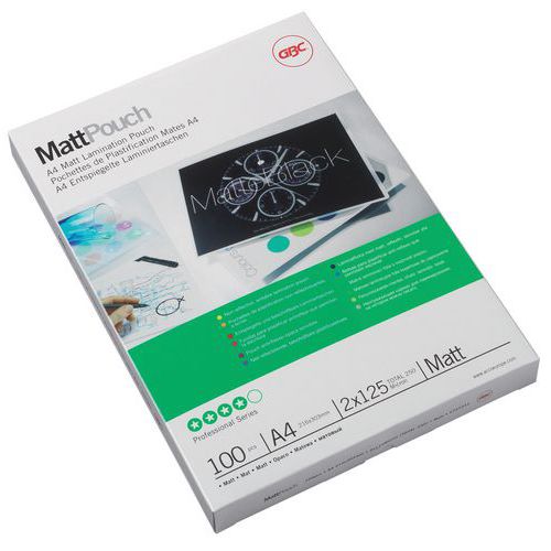 GBC - Pochettes de plastification mates - 50 pièces - 125 microns - Format A3 - Protection durable