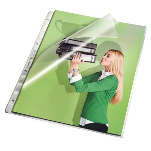 Pochettes Perforées Premium A4 Pp Grainé 130µ X100