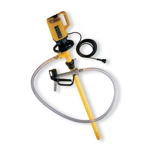 Lutz - Pompe à acides avec moteur MI 4 - Corps Polypropylène 1200mm - 5220 L/h - Idéal pour liquides corrosifs