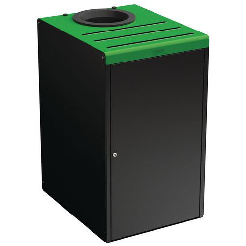 Borne Tri Sélectif 90 L Alitri Serrure Couvercle 6018 Vert