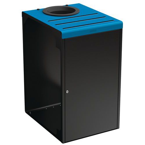 Borne Tri Sélectif 90 L Alitri Serrure Couvercle 5015 Bleu