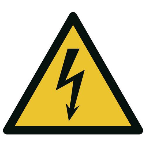 Brady - Panneau Danger Électrique Aluminium Rigide Triangle 20 cm - Norme ISO 7010