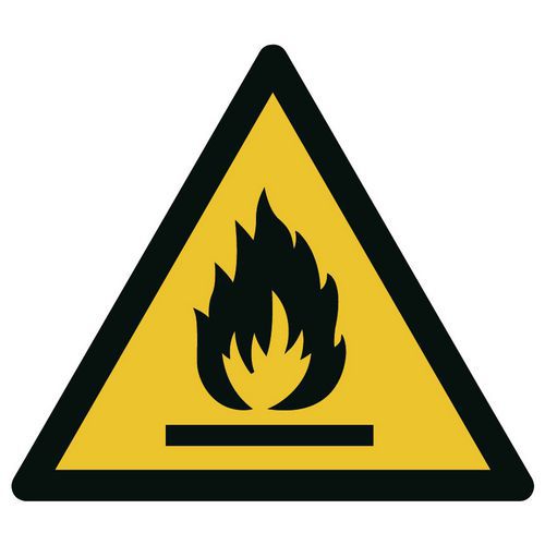 Brady - Panneau Danger Matières Inflammables Rigide Polypropylène 315mm ISO 7010