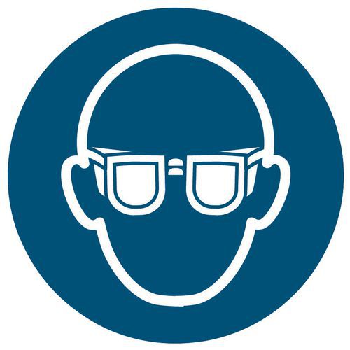 Panneau d'obligation - Port de lunettes de sécurité obligatoire - Rigide Panneau d'obligation - Port de lunettes de sécurité obligatoire - Rigide