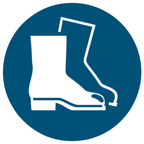 Panneau d'obligation - Port de chaussures de sécurité obligatoire - Rigide Panneau d'obligation - Port de chaussures de sécurité obligatoire - Rigide