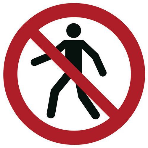 Panneau d'interdiction - Interdit aux piétons - Rigide Panneau d'interdiction - Interdit aux piétons - Rigide