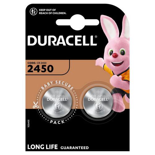 Duracell 1 Pile Bouton Lithium 2450 - Pack De 2 - Duracell