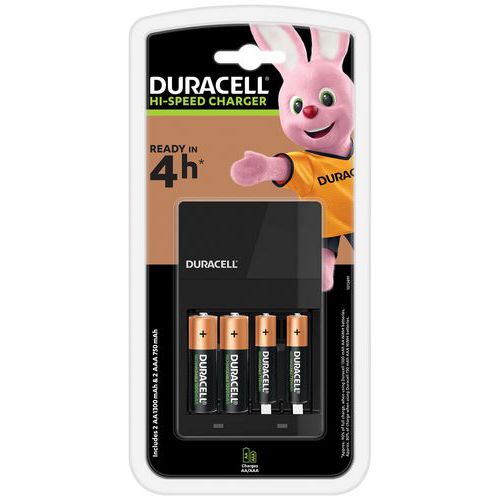 Duracell 1 Chargeur Cef14 Pour 2 Piles Aa Et 2 Pilles Aaa - Duracell