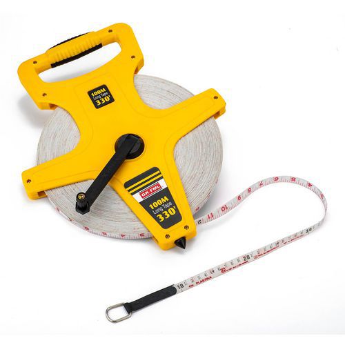 Mètre ruban aluminium 100m orange - Accessoire de mesure professionnel
