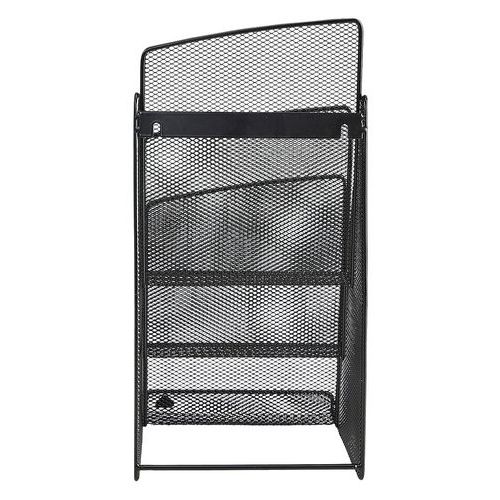 Présentoir De Table Prez 3 Compartiments Format A5 Métal Mesh Noir