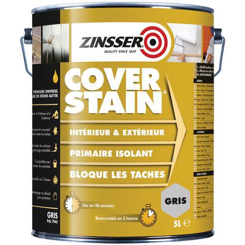 Zinsser Coverstain 5l Gris Clair Ral7045