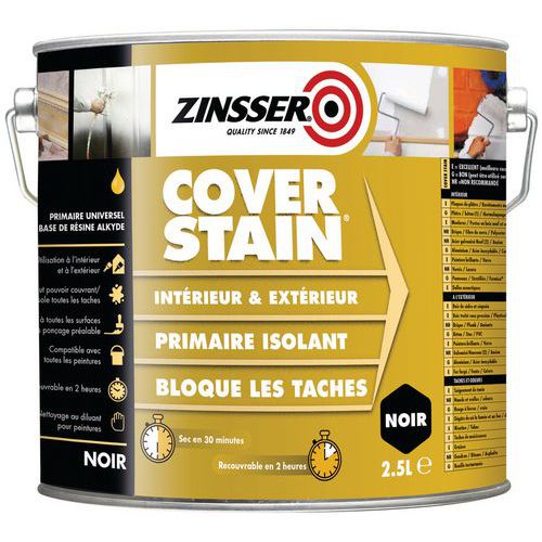 Zinsser Coverstain 25l Noir
