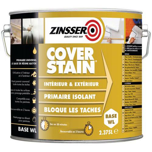 Zinsser Coverstain 25l Blanc Faible