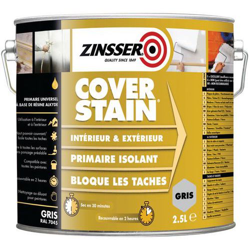 Zinsser Coverstain 25l Gris Clair Ral7045