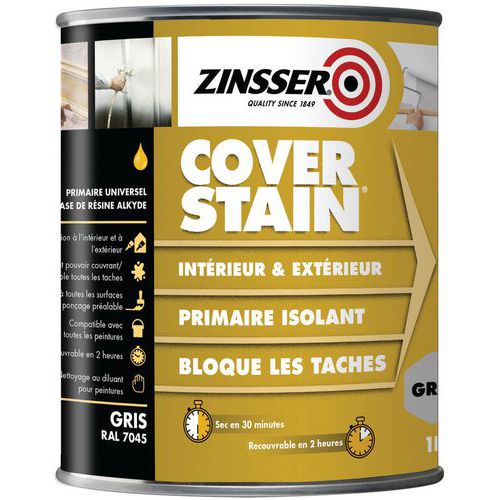Zinsser Coverstain 1l Gris Clair Ral7045