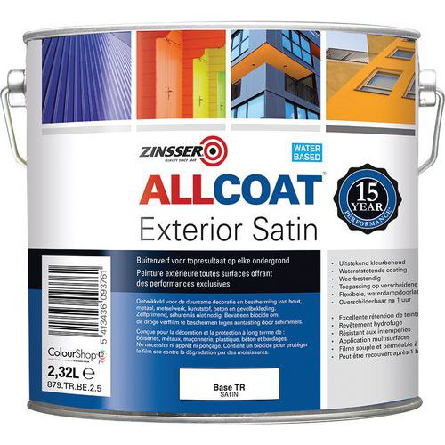 Zinsser Allcoat Exterior Satin 25l Base Transparent
