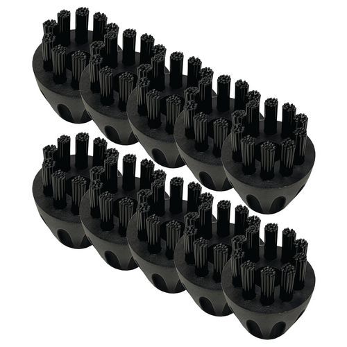 Lot de 10 - Brosse Nylon Pour Buse Vapeur Coudée Ds 5 Cleanfix