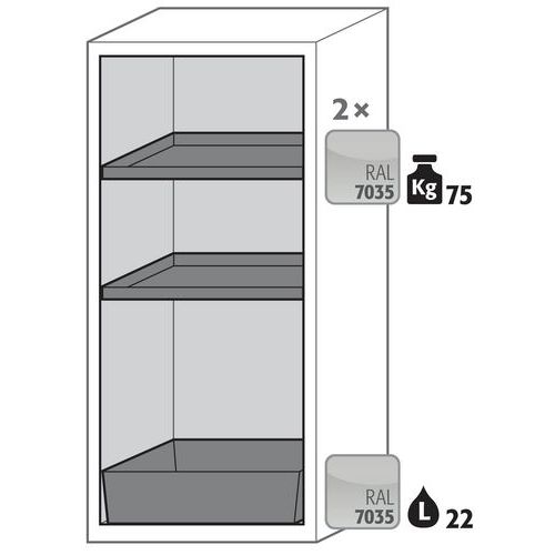 Armoire Sécurité S-classic-90 S90.129.060.wdas Gris Clair