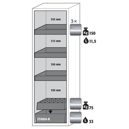Armoire Sécurité S-classic-90 S90.196.060.wdasr Gris Clair