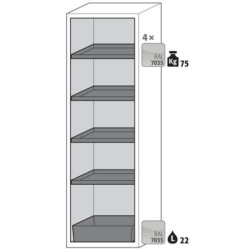 Armoire Sécurité S-classic-90 S90.196.060.wdasr Gris Clair