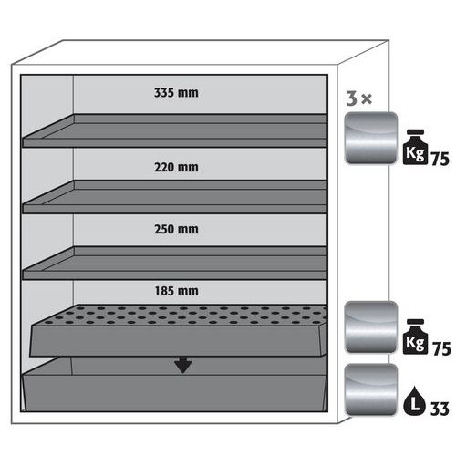 Armoire Sécurité S-classic-90 S90.129.120 Gris Clair