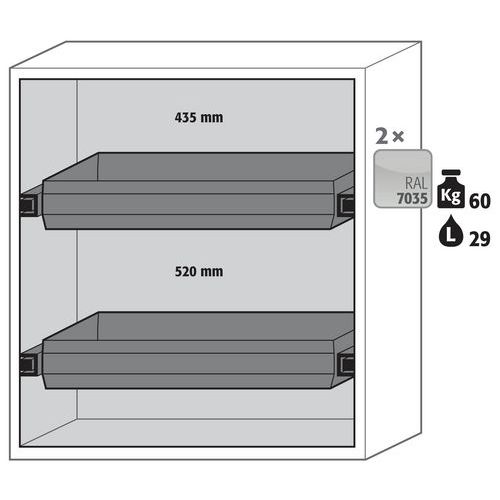 Armoire Sécurité S-classic-90 S90.129.120.wdas Jaune