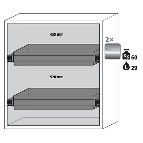 Armoire Sécurité S-classic-90 S90.129.120.wdas Jaune