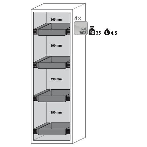 Armoire Sécurité S-classic-90 S90.196.060.wdas Jaune