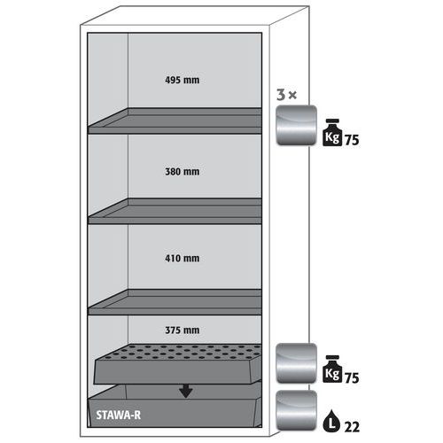 Armoire Sécurité S-classic-90 S90.196.090.wdas Jaune