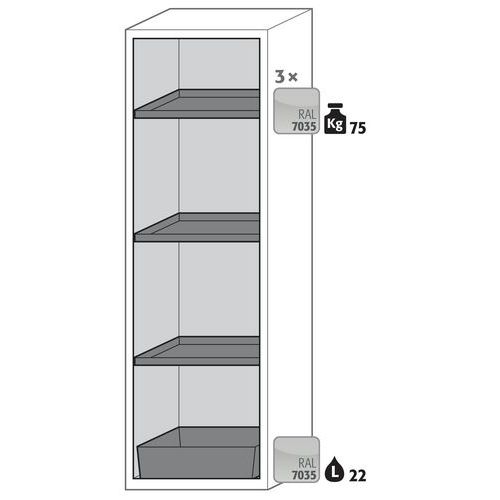 Armoire Sécurité S-classic-90 S90.196.060 Gris Clair