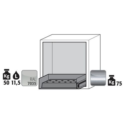 Armoire Sécurité Sous Paillasse Ub-s-90 Ub90.060.059.s Gris