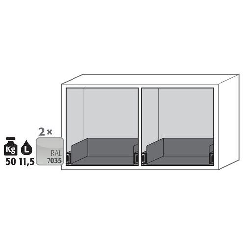 Armoire Sécurité Sous Paillasse Ub-s-90 Ub90.060.110.2s Gris