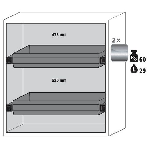 Armoire Sécurité S-pegasus-90 S90.129.120.wdac Gris Clair