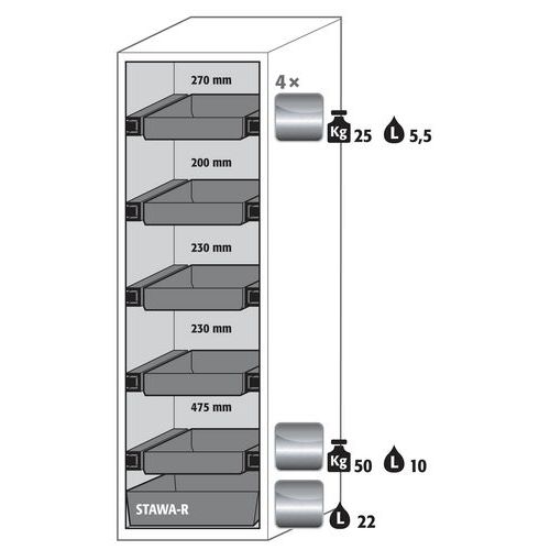 Armoire S-phoenix Touchless-90 S90.196.060.075.fdao Gris