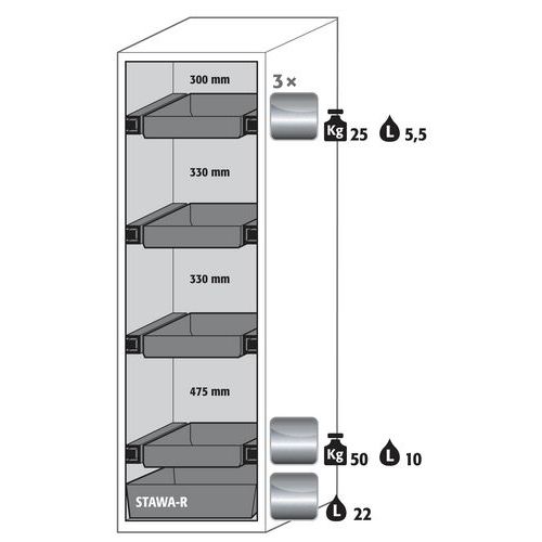 Armoire S-phoenix Touchless-90 S90.196.060.075.fdao Gris