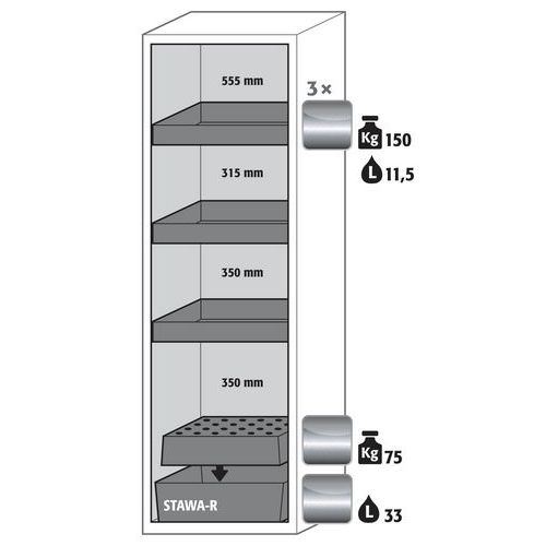 Armoire S-phoenix Touchless-90 S90.196.060.fdao Gris