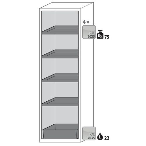 Armoire S-phoenix Touchless-90 S90.196.060.fdao Gris