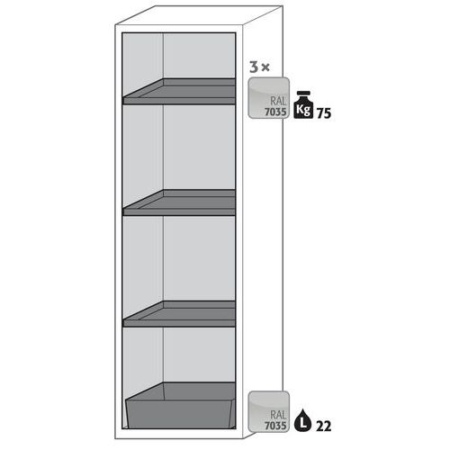 Armoire S-phoenix Touchless-90 S90.196.060.fdao Gris