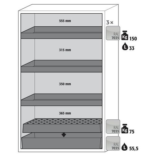 Armoire S-phoenix Touchless-90 S90.196.120.fdao Gris
