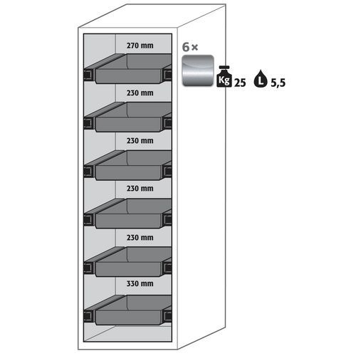 Armoire S-phoenix Vol.2-90 S90.196.060.075.fdac Gris