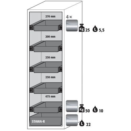 Armoire S-phoenix Vol.2-90 S90.196.060.075.fdac Jaune