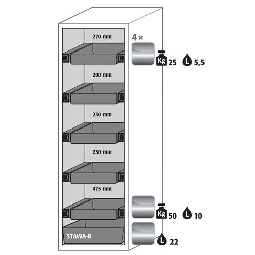 Armoire S-phoenix Vol.2-90 S90.196.060.075.fdacr Jaune
